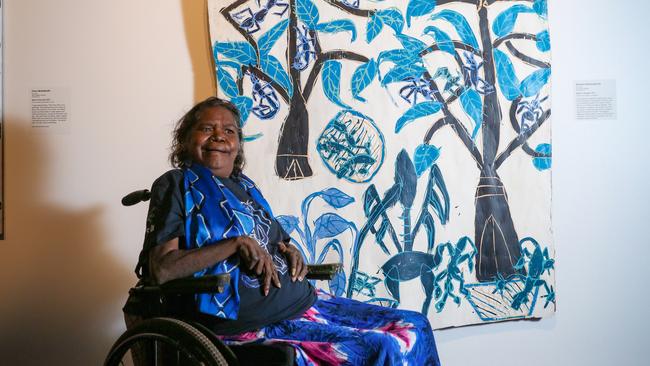 Dhambit Mununggurr an award winner at the Telstra Aboriginal and Torres Strait Islander Art Awards. Picture: Glenn Campbell