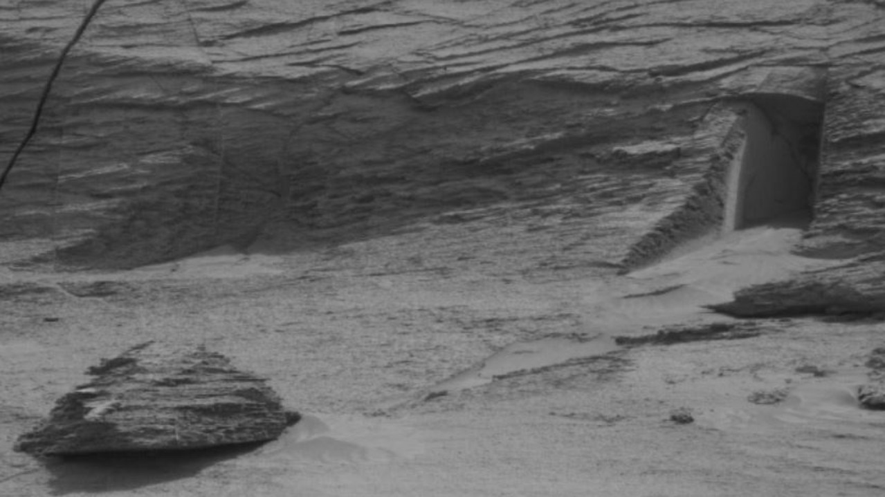 The original image taken by the Curiosity’s Mastcam. Picture: Supplied / NASA