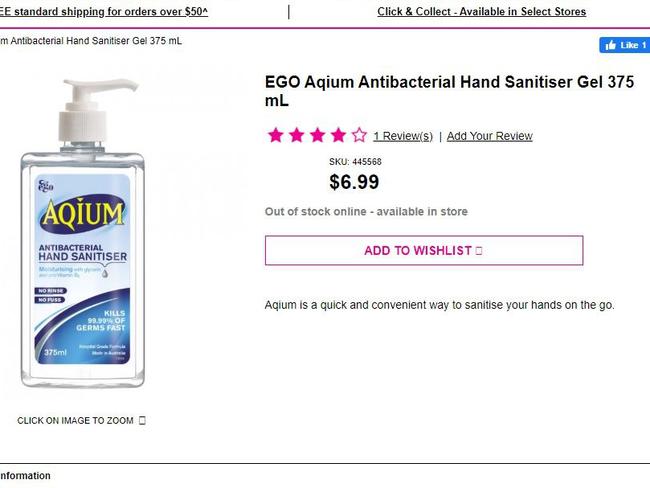 Hand sanitiser has sold out on Priceline as Sydney prepares for coronavirus.