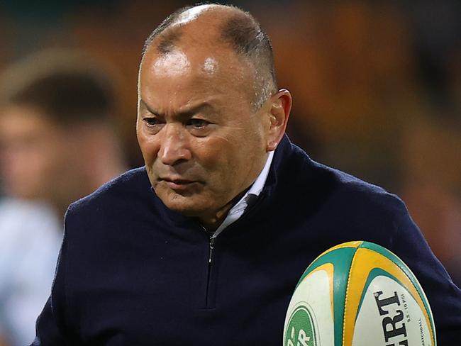 SYDNEY, AUSTRALIA - JULY 16: England coach Eddie Jones looks on before game three of the International Test match series between the Australia Wallabies and England at the Sydney Cricket Ground on July 16, 2022 in Sydney, Australia. (Photo by Mark Kolbe/Getty Images)