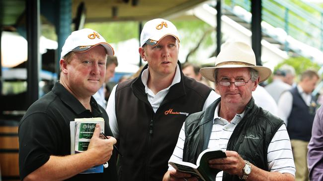 Wayne, Michael and John Hawkes. Picture: Brett Costello