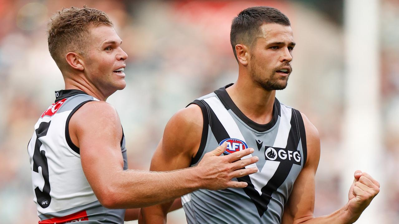 Port threatened to pull off an almighty comeback. (Photo by Michael Willson/AFL Photos via Getty Images)