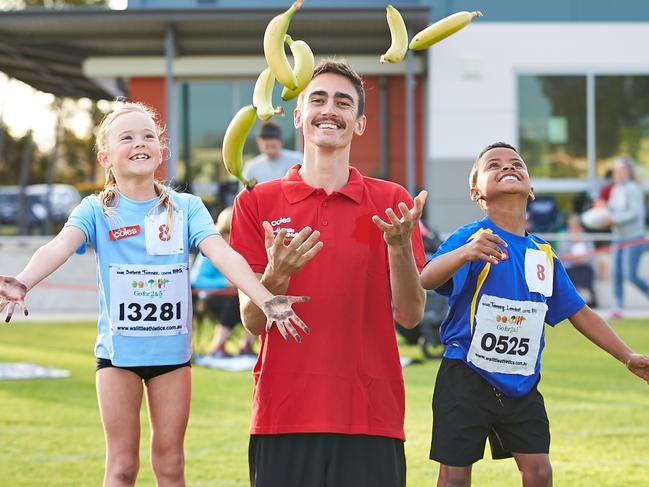 360COMMERCIAL: Coles - Towards a Better Future. Brandon Starc with Little Athletes in WA. Picture: supplied