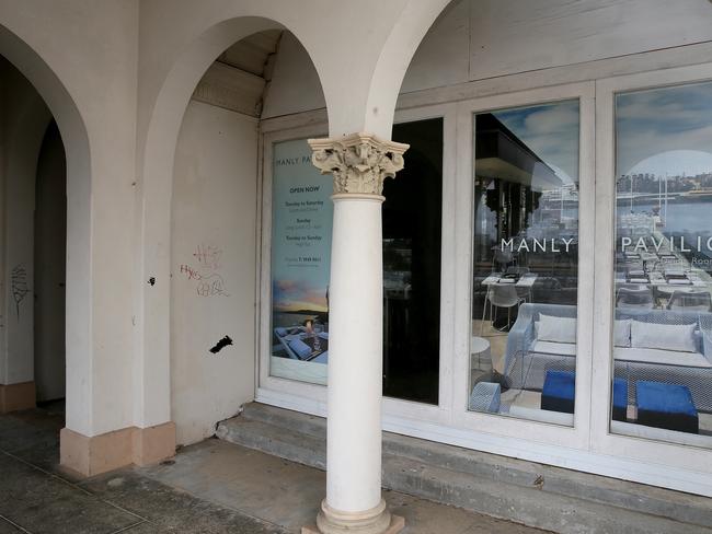 The Manly Pavillion has fallen in to disrepair. Picture: Troy Snook