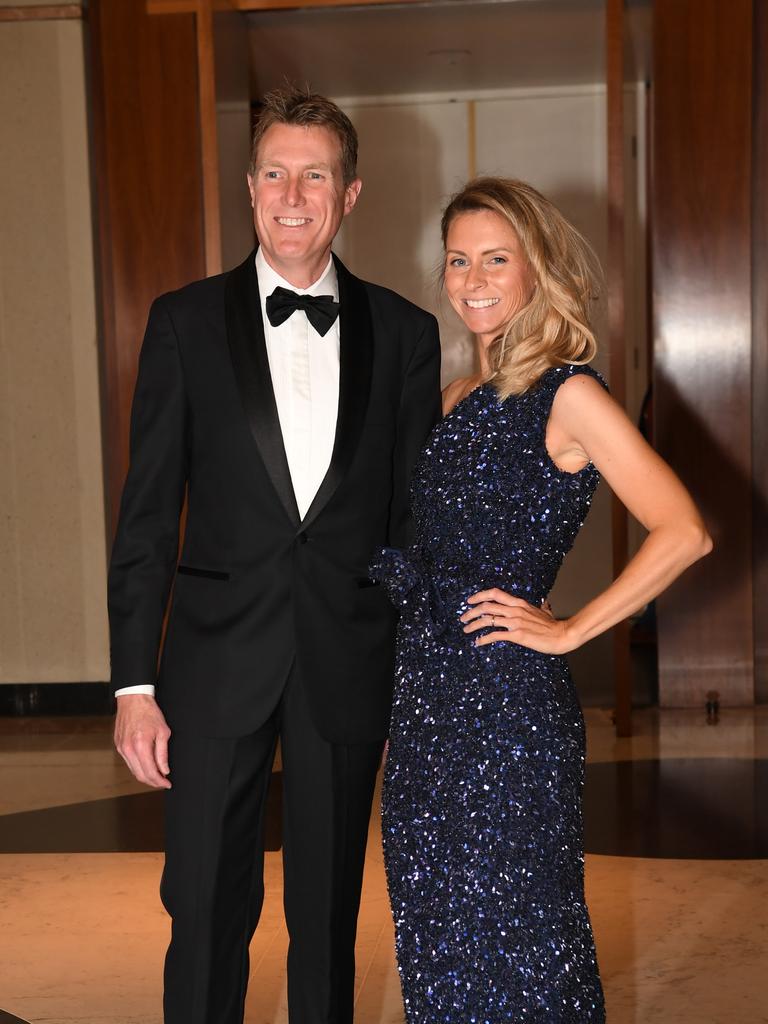 Attorney-General Christian Porter and wife Jennifer. Picture: Getty