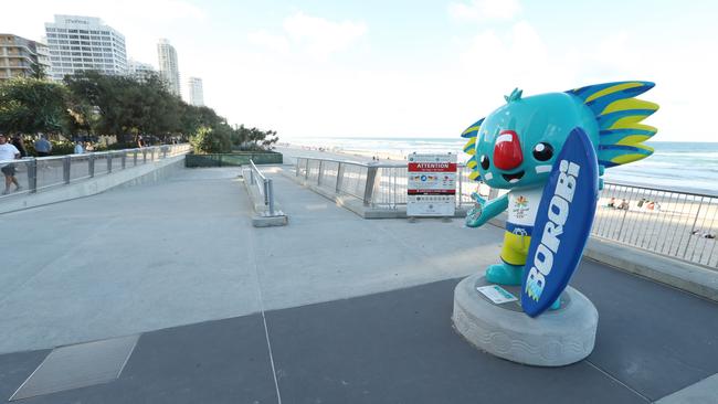 Surfers Paradise has been relatively quiet for this time of year, which is a school holiday period in Queensland. Picture: Lyndon Mechielsen