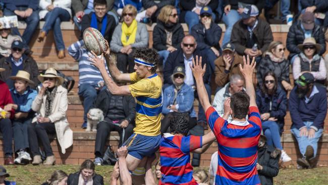 Grammar 16A vs Downlands 16A. O'Callaghan Cup at Toowoomba Grammar School, Grammar vs Downlands. Saturday, July 24, 2021. Picture: Nev Madsen.