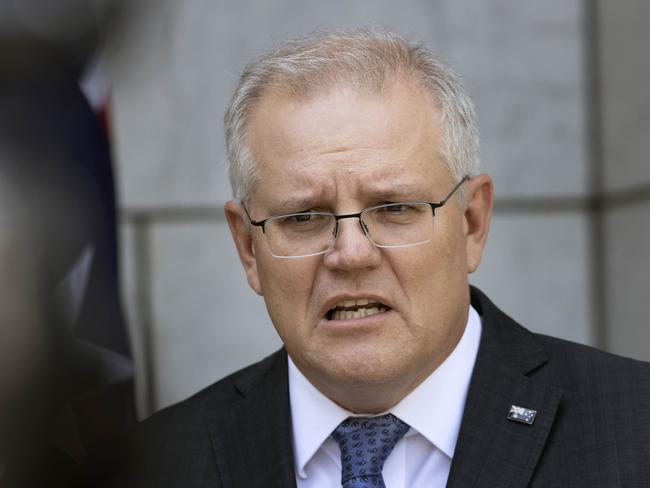 CANBERRA, AUSTRALIA-NCA NewsWire Photos: 23 OCTOBER 2020: The Prime Minister Scott Morrison during a press conference in Parliament House, Canberra.Picture: NCA NewsWire / Gary Ramage