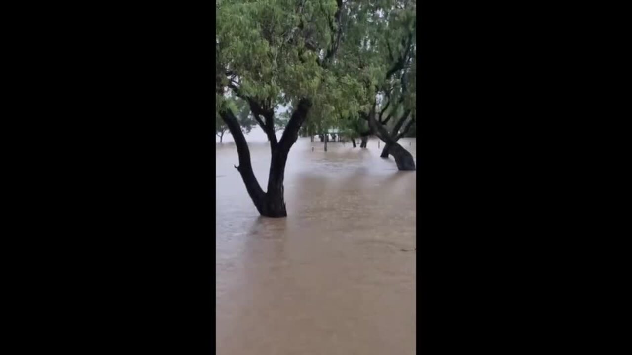 Flooding at Groper Creek south of Townsville