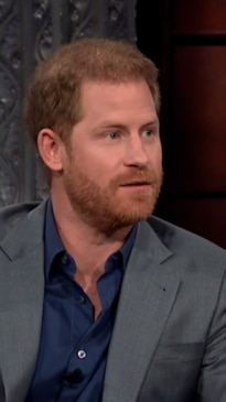 Prince Harry has appeared on The Late Show with Stephen Colbert to slam a 'dangerous lie' spread