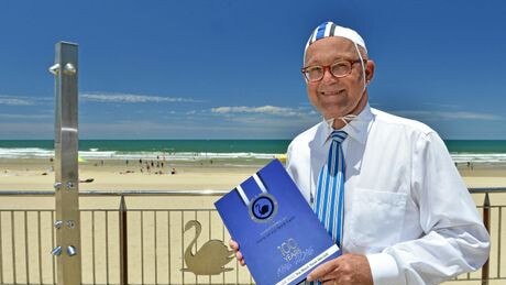 Life member of Maroochy Surf Lifesaving Club Ralph Devlin. Picture: Patrick Woods