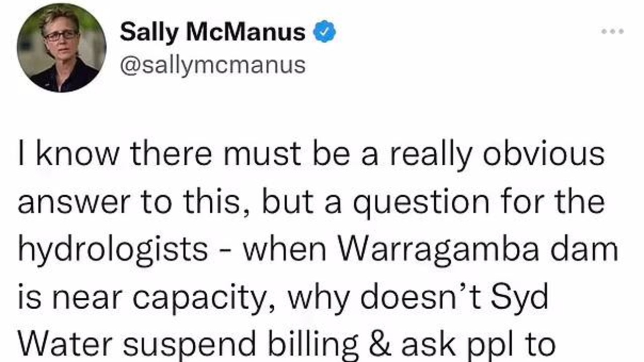 Sally McManus ridiculisée après une suggestion d’inondation sur Twitter