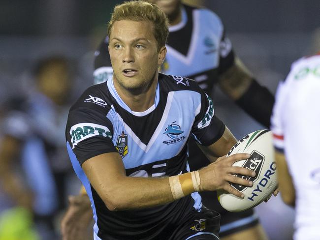 Matt Moylan couldn’t help the Sharks at fullback. Picture: AAP