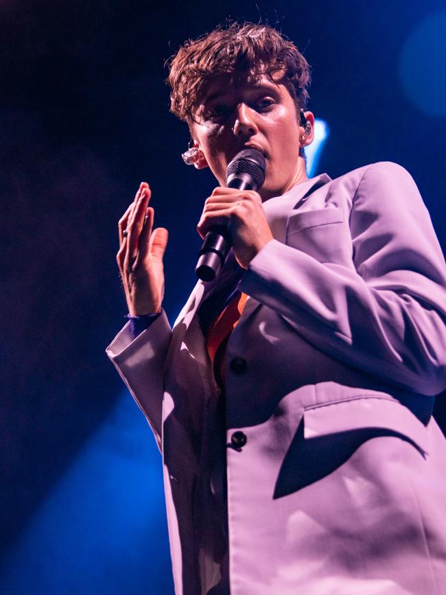 Troye Sivan on stage in Melbourne. Pic: Mackenzie Sweetnam/Getty Images