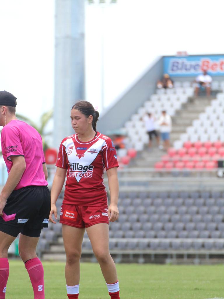 Harvey Norman under-19s action between Redcliffe and the Brisbane Tigers. Sunday February 11, 2024.