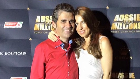 Ponzi scheme operator Tony Iervasi and former girlfriend Nina at a Crown event.