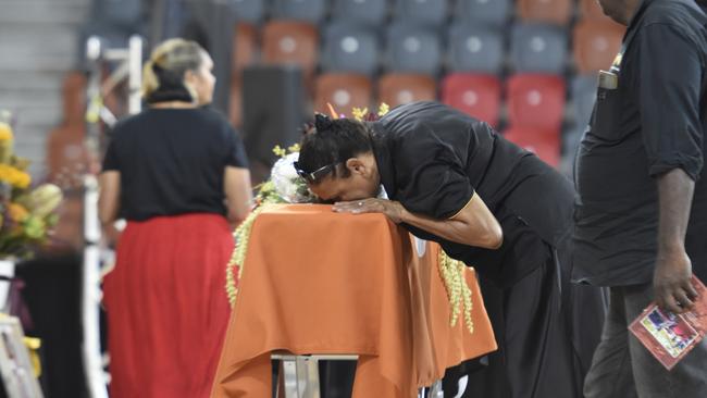 Mourners pay their final respects to Dr Bush Blanasi during his state funeral for on Friday, December 15.