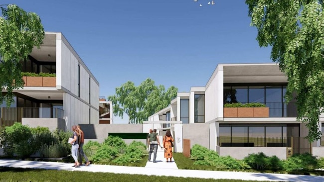 Artist's impression of the two-storey residential flat buildings proposed for 94 Sparks Rd, Hamlyn Terrace, as part of a $35.8 million, 160-dwelling development. Picture: supplied