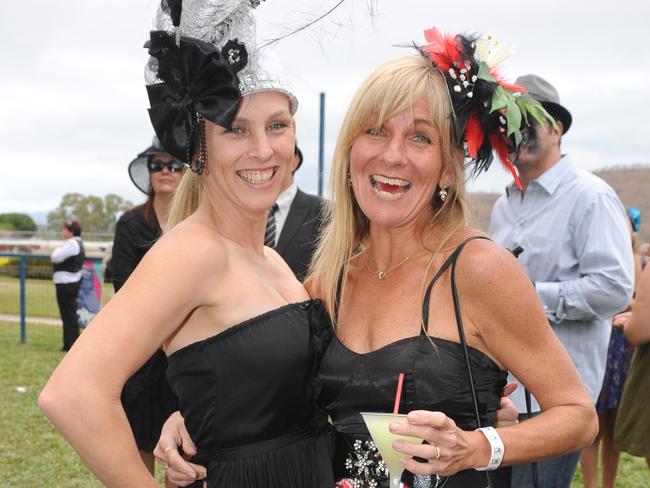 Michelle Parsons and Robyn Campbell at the 2011Townsville Ladies Day Races held at the Cluden Race Track