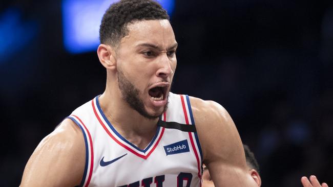 Ben Simmons was in incredible form for the 76ers against the Nets. Picture: AP Photo/Mary Altaffer