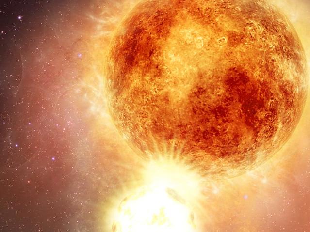 The Hubble telescope captured a never before seen phenomenon after  red supergiant Betelgeuse experienced a titanic mass ejection of its surface. Picture: NASA / ESA