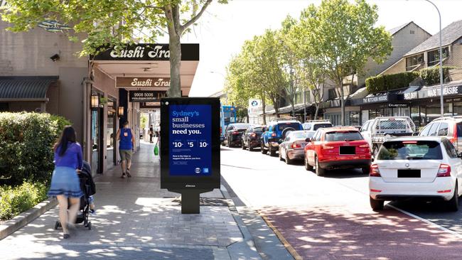 A photo of the planned sign on Military Rd in Cremorne.