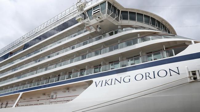 Cruise ship Viking Orion in port. Picture: LUKE BOWDEN