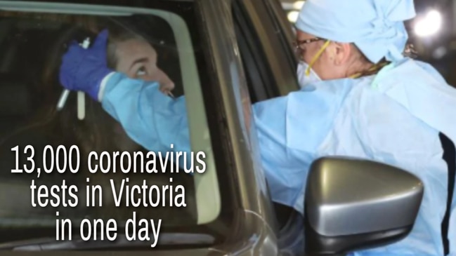 13,000 coronavirus tests in Victoria in one day