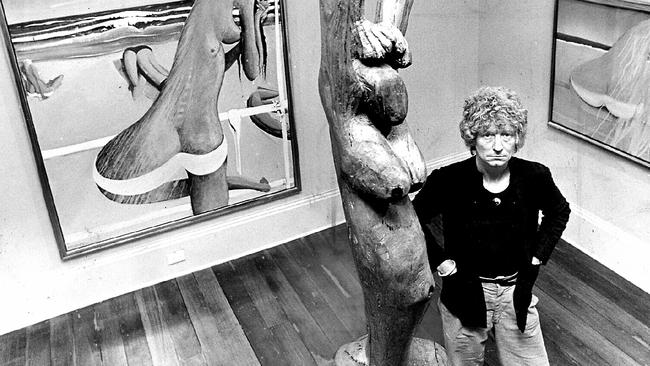 Brett Whiteley pictured at his studio in 1985.