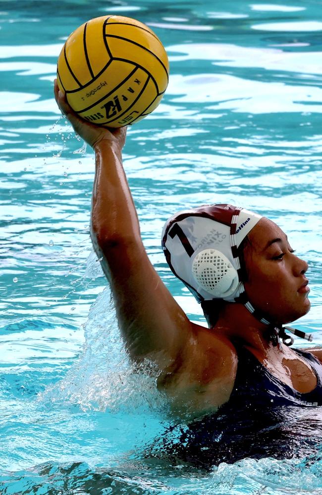 Queensland's Taafili Taoso during the Water Polo Australia Under-19 Female National State Championships. Picture: Nikki Paterson