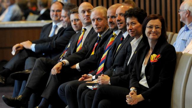 The Adelaide Crows board in 2016. Picture: Mark Brake