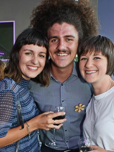 Danielle Watford, Chad Calderon, Caitlin Negri at the Bleach Festival launch at the Arts Centre Gold Coast, Bundall. Picture: Regina King