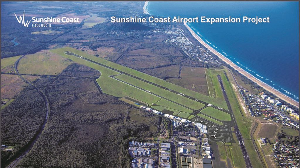 BREAKING: $225M project awarded to construction group for upgrade of Coast airport. Pictured aerial photography Sunshine Coast. Sunshine Coast Airport. Marcoola. Mudjimba. Picture: Sunshine Coast Council