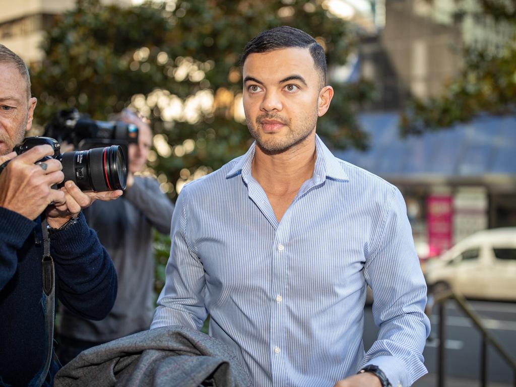 Guy Sebastian arrives at the Downing Centre in Sydney on Thursday, May 5. Picture: NCA NewsWire / Christian Gilles.