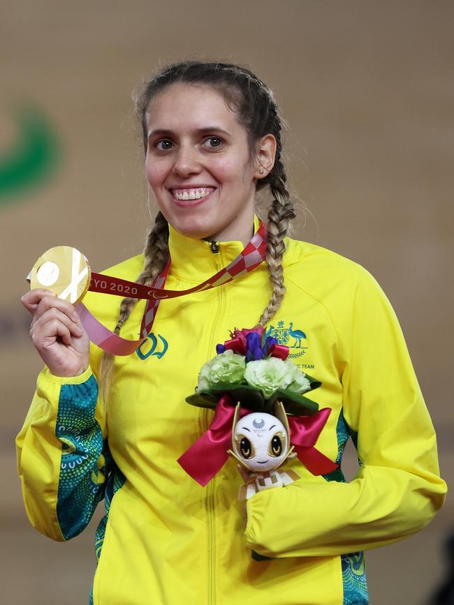 Shoalhaven Track Cycling Women‘s C1-2-3 500m Time Trial Paralympic gold medalist Amanda Reid. Picture: Kiyoshi Ota/Getty Images