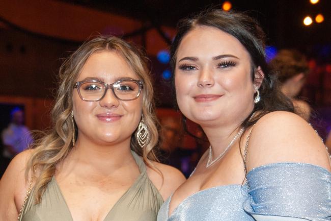 Sara-Michelle Alderman and Holly Coombes at St Patrick's formal, July 30, 2022. Picture: Michaela Harlow