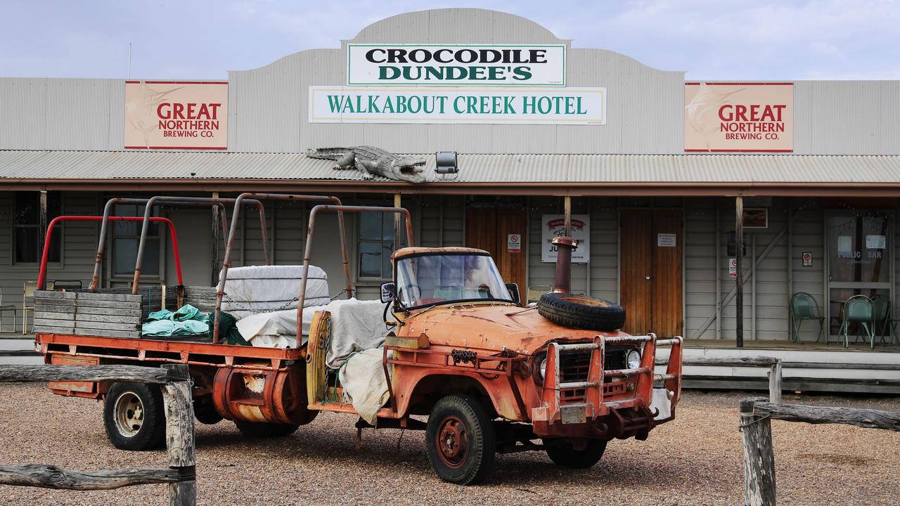 Crocodile Dundee’s Walkabout Creek Hotel at McKinlay. Picture: Lachie Millard
