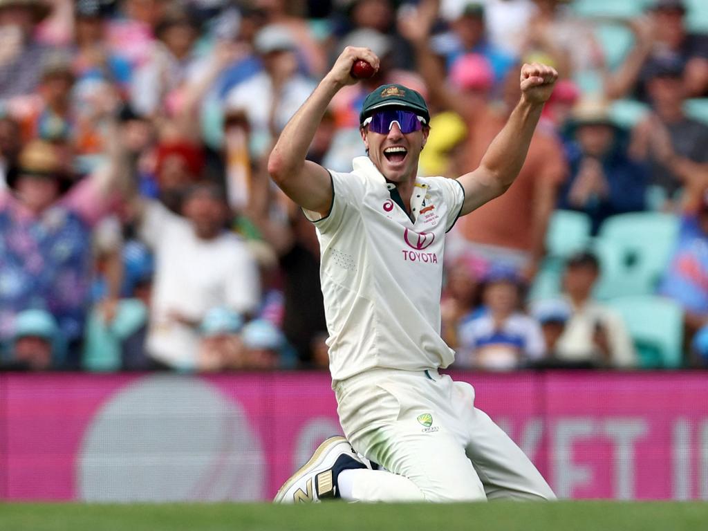 Pat Cummins played all five Tests of the Border-Gavaskar Trophy, and consistently featured among the wickets. Picture: AFP