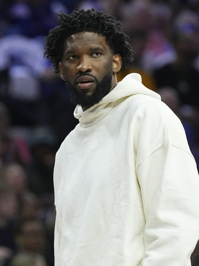 Embiid has been sidelined to start the season. Photo by Mitchell Leff/Getty Images