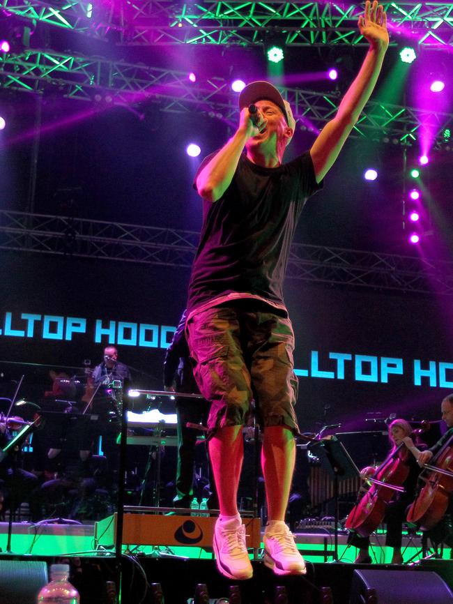 Hilltop Hoods packed arenas with orchestras in April. Picture: Simon Cross