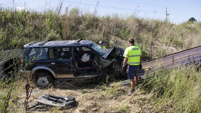 A 53-year-old Greenmount woman has died after a head on crash on Drayton Connection Road on February 13, 2023. Picture: Kevin Farmer