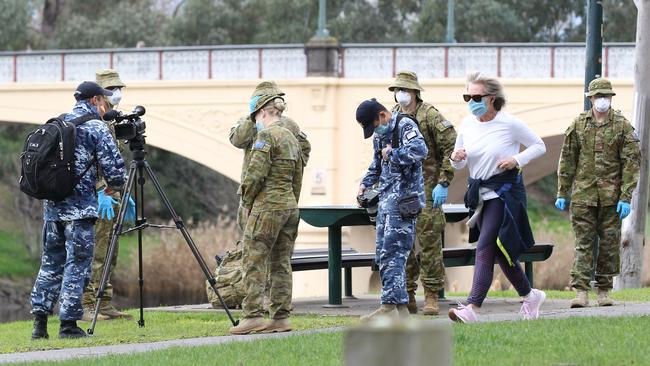 The Federal government says more ADF personnel are available if Victoria needs extra support. Picture: Matrix Media Group