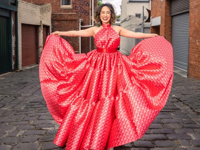 Melissa Leong enjoys wearing bold outfits on MasterChef Australia. Picture: Jason Edwards