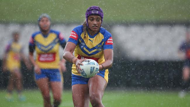 City gun Brooke Talataina played against Country U19s in shocking conditions earlier this month. Picture: Bryden Sharp NSWRL