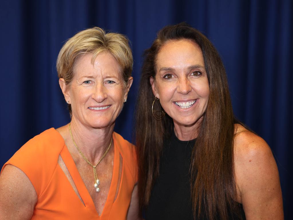 Airlie Maclachlan and Janine Allis at the Storyfest – Boost Your Business – luncheon at Bond University. Picture, Portia Large.