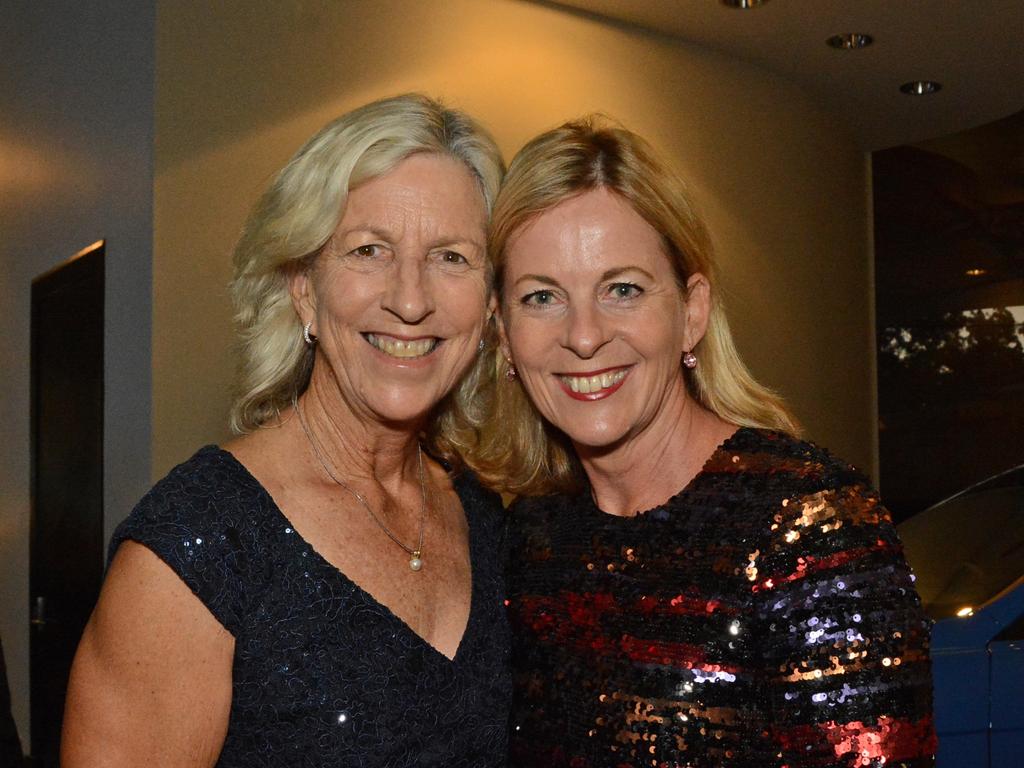 Ros Franklin and Angie Bell MP at the Perry Cross 'Everything is Possible' Ball at The Star Gold Coast. Picture: Regina King