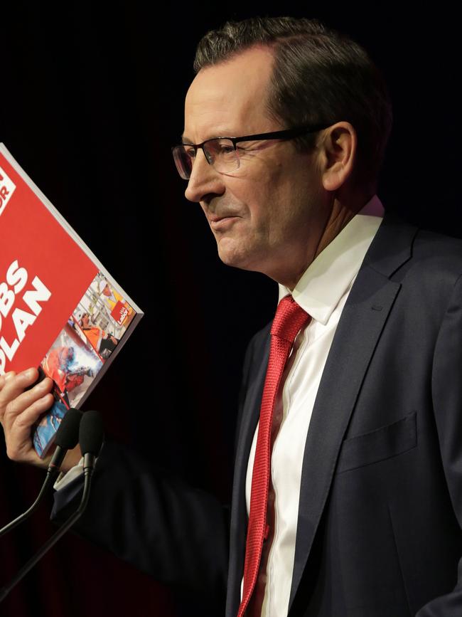 West Australian Labor Premier Mark McGowan looks set to be easily re-elected. Picture: NCA NewsWire /Philip Gostelow