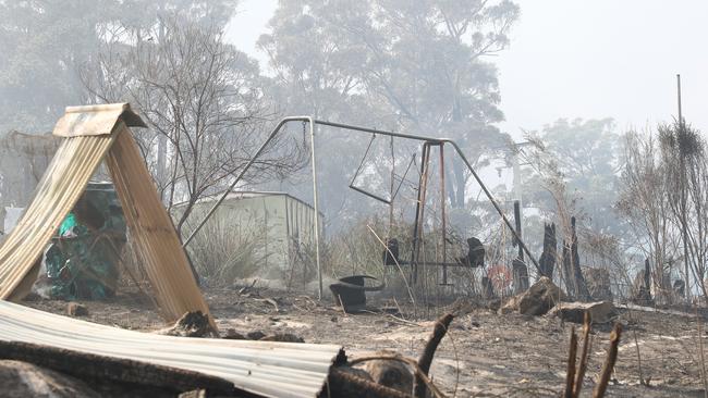 Damage to home near the Huon Highway at Geeveston.