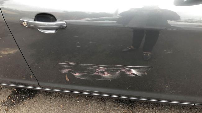 Gemma Coenen’s car has been scratched while in the carpark.