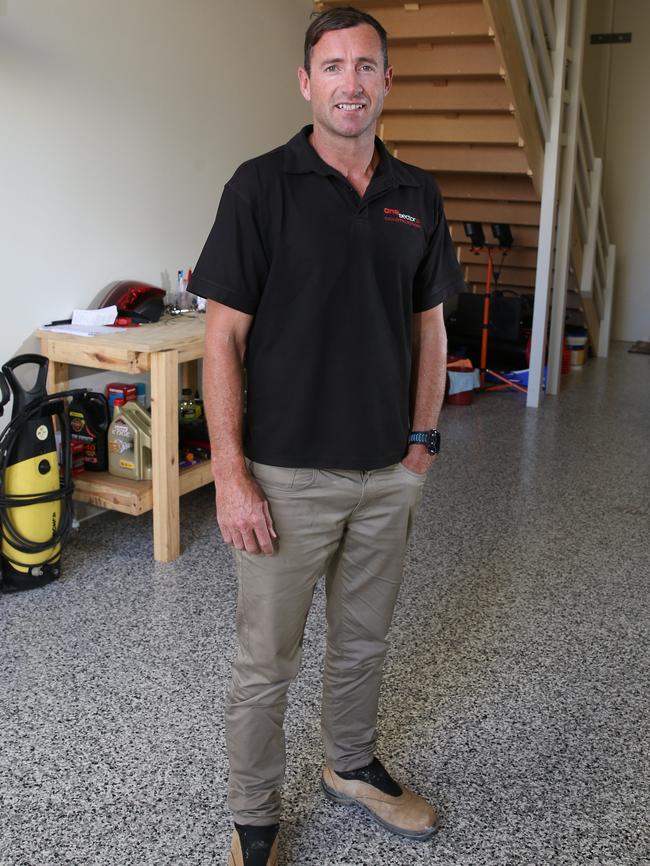 Nick Ray of One Sector Private Limited Construction at a unit at his Prestige Strata Units Mancave project, Arundel, Gold Coast. Photo: Regi Varghese